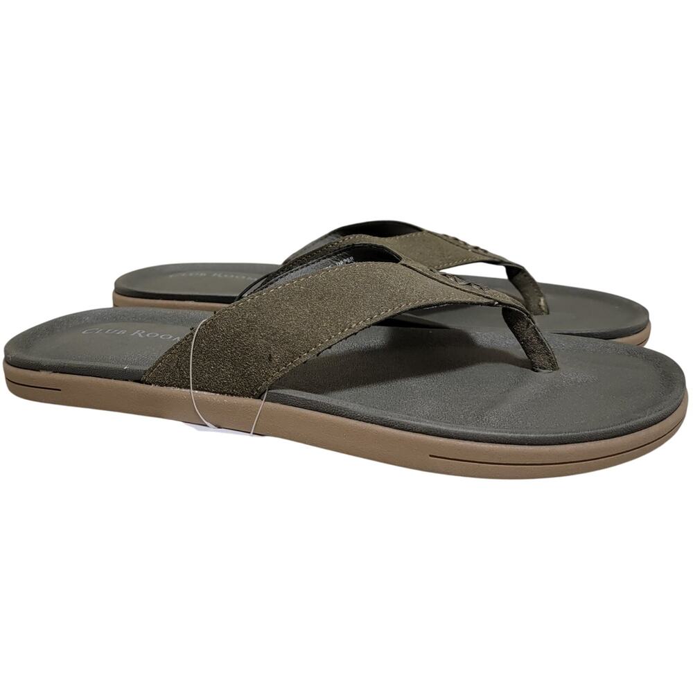 Club Room Men Riley Summer Beach Pool Flip Flop Sandals Size US 12M Sage Green